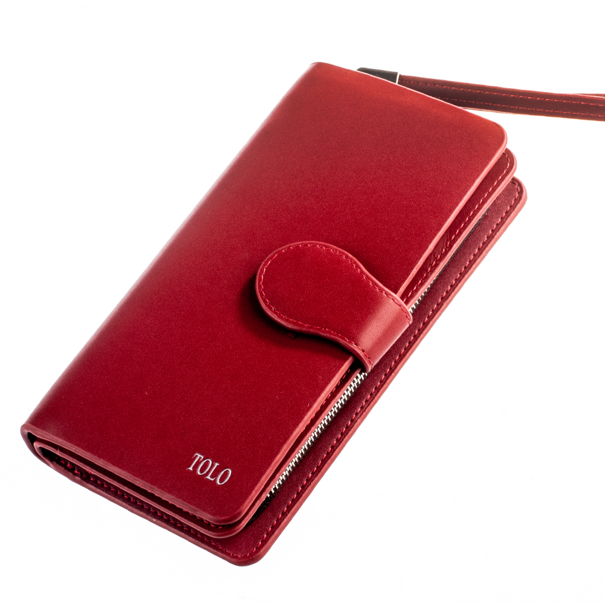 

Кошелек TOLO красный, эко кожа, TOLO 3005 red, с ремешком