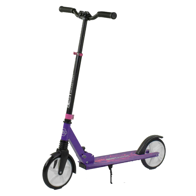 

Самокат двухколесный 86848 Best Scooter, "SHARK", ФИОЛЕТОВЫЙ, зажим руля, колеса PU - 20 см, 1 аммортизатор, в коробке