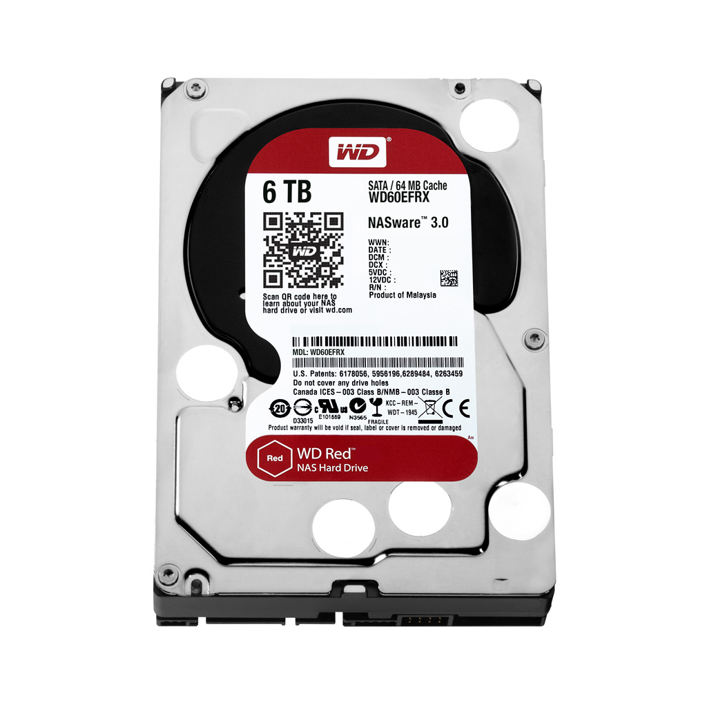 

Накопитель HDD SATA 6.0TB WD Red 5400rpm 64MB (WD60EFRX)