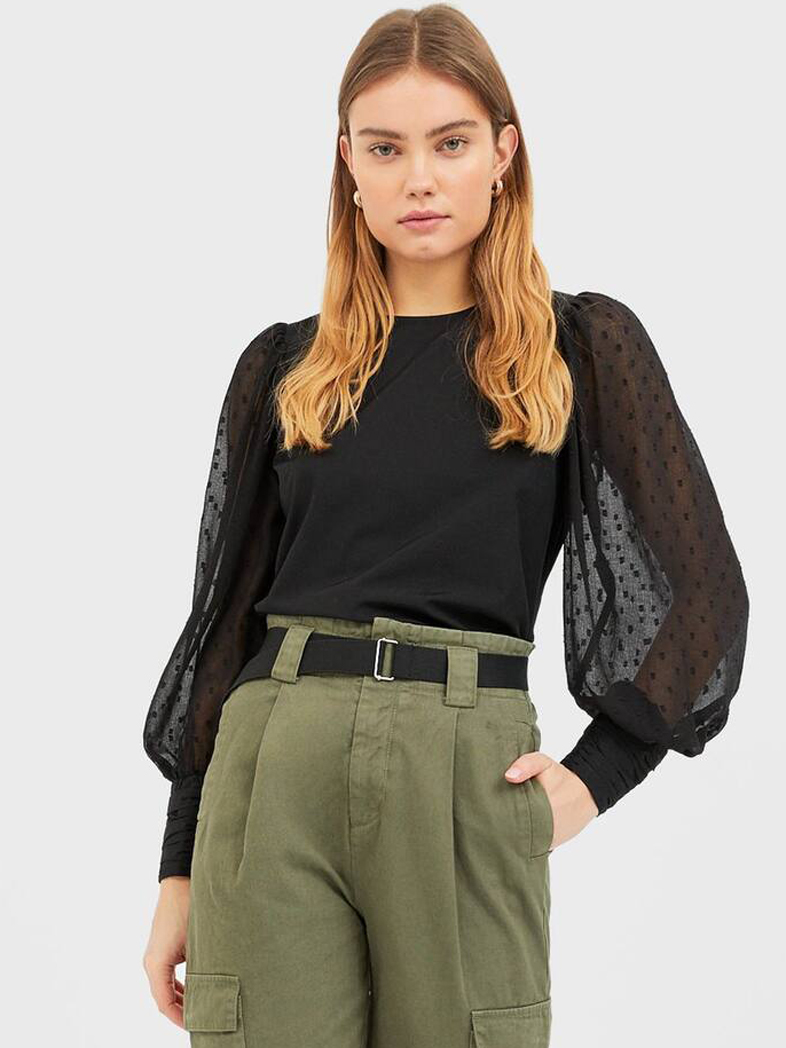 

Блуза Stradivarius 02040579001 S Черная