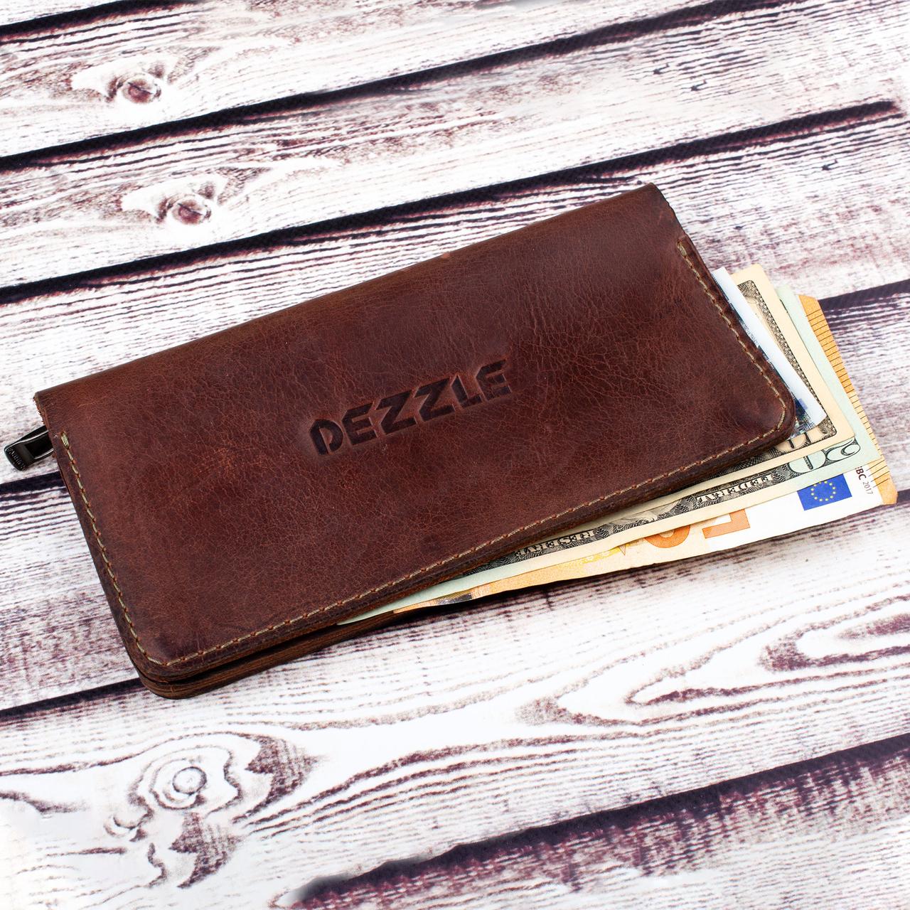 

Кошелек кожаный Dezzle 2602 коричневый