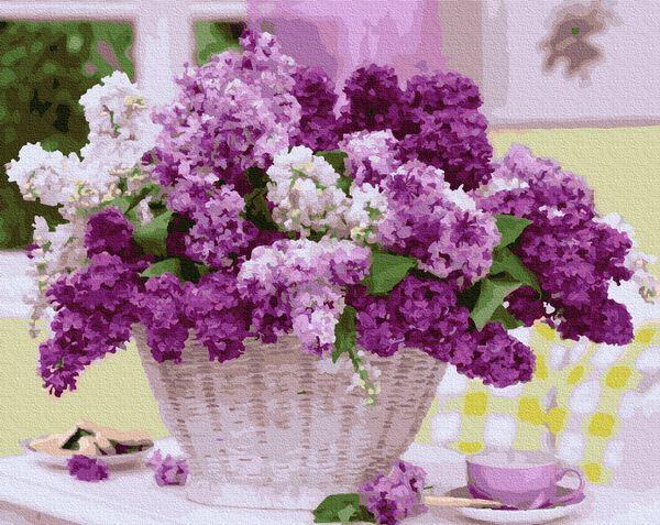 

Картины по номерам 40х50 см Brushme Корзинка сирени (GX 29086)