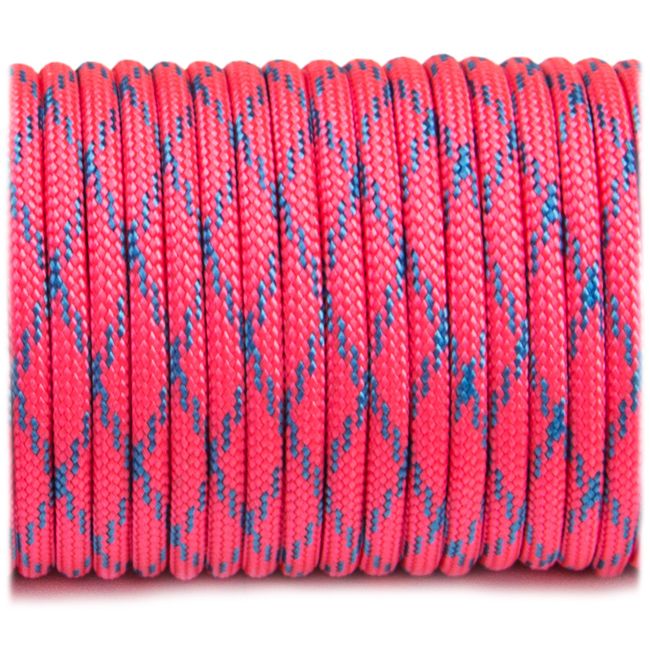 

Паракорд pink with blue X #358 Paracord 550 (30 метров)