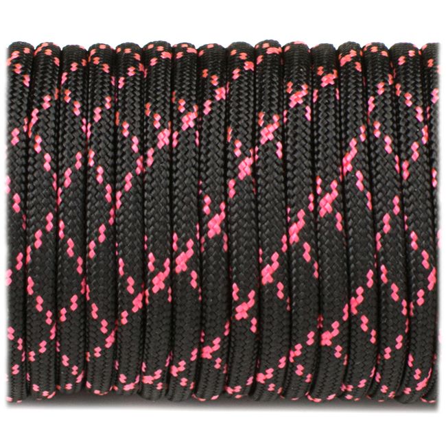 

Паракорд Black with pink X #112 Paracord 550 (30 метров)