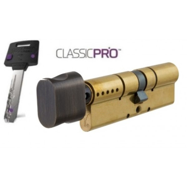 

Цилиндр Mul-T-Lock ClassicPro 85 мм.(40х45) с поворотником бронза