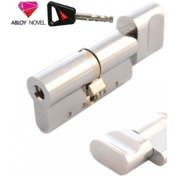 

Цилиндр Abloy Novel 114 мм.(32,5х81,5) хром с тумблером