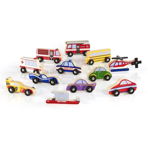 

Набор транспорта Guidecraft Block Play к Дороге из дерева, 12 шт. (G6719)