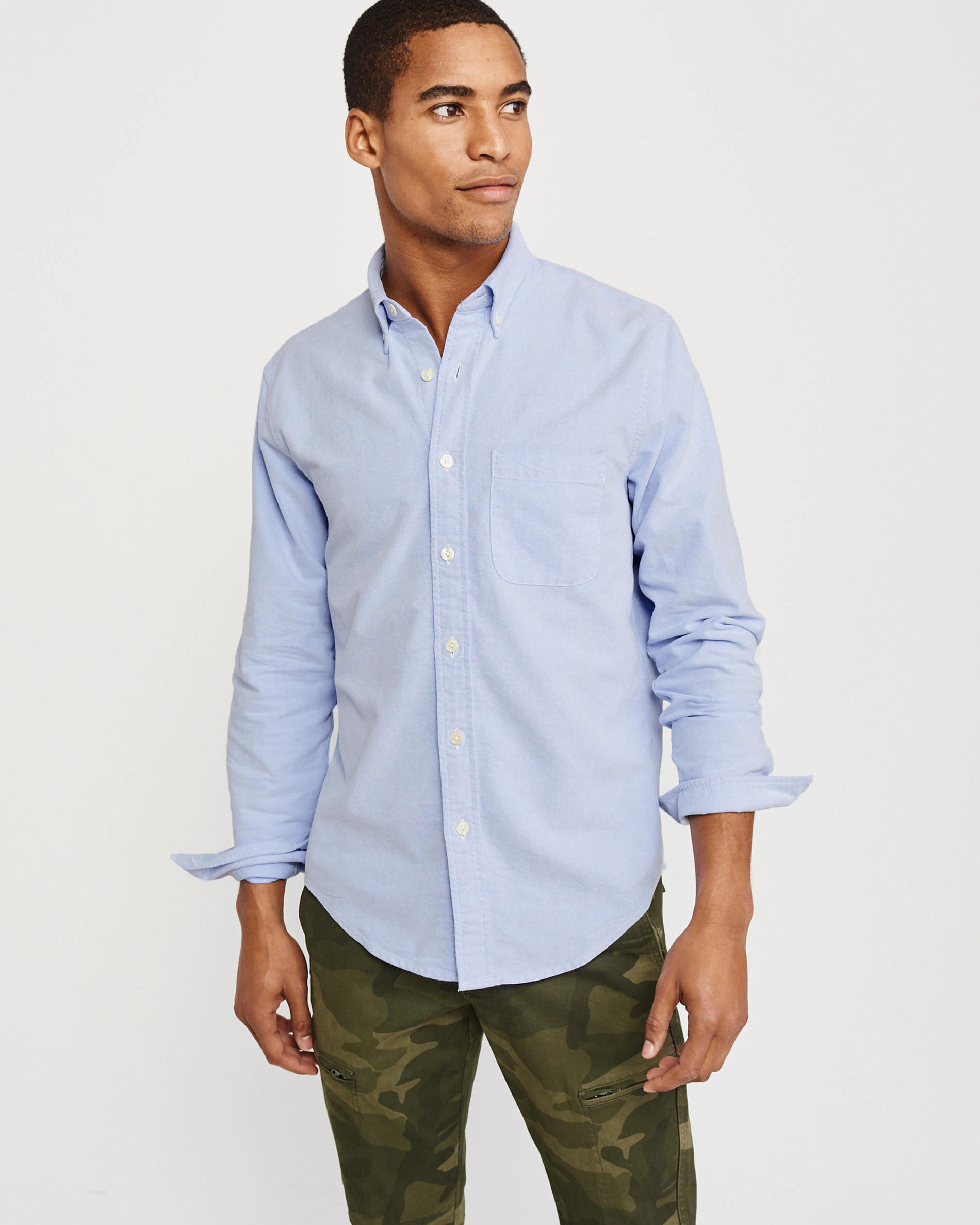 

Рубашка Abercrombie & Fitch AF5943M L Голубой