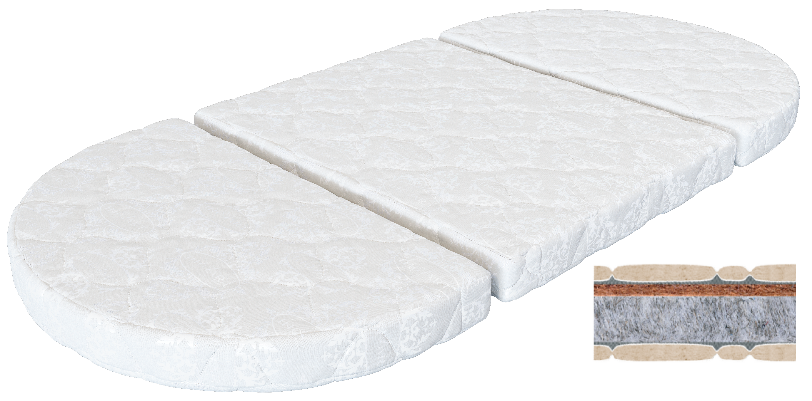 

Матрас-трансформер IngVart 3 в 1 Smart Bed Round 721626 72х71/120 см