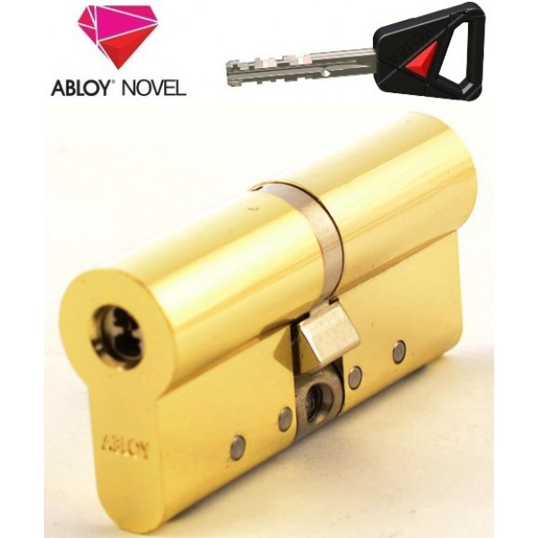 

Цилиндр Abloy Novel 115 мм.(57,5х57,5) латунь