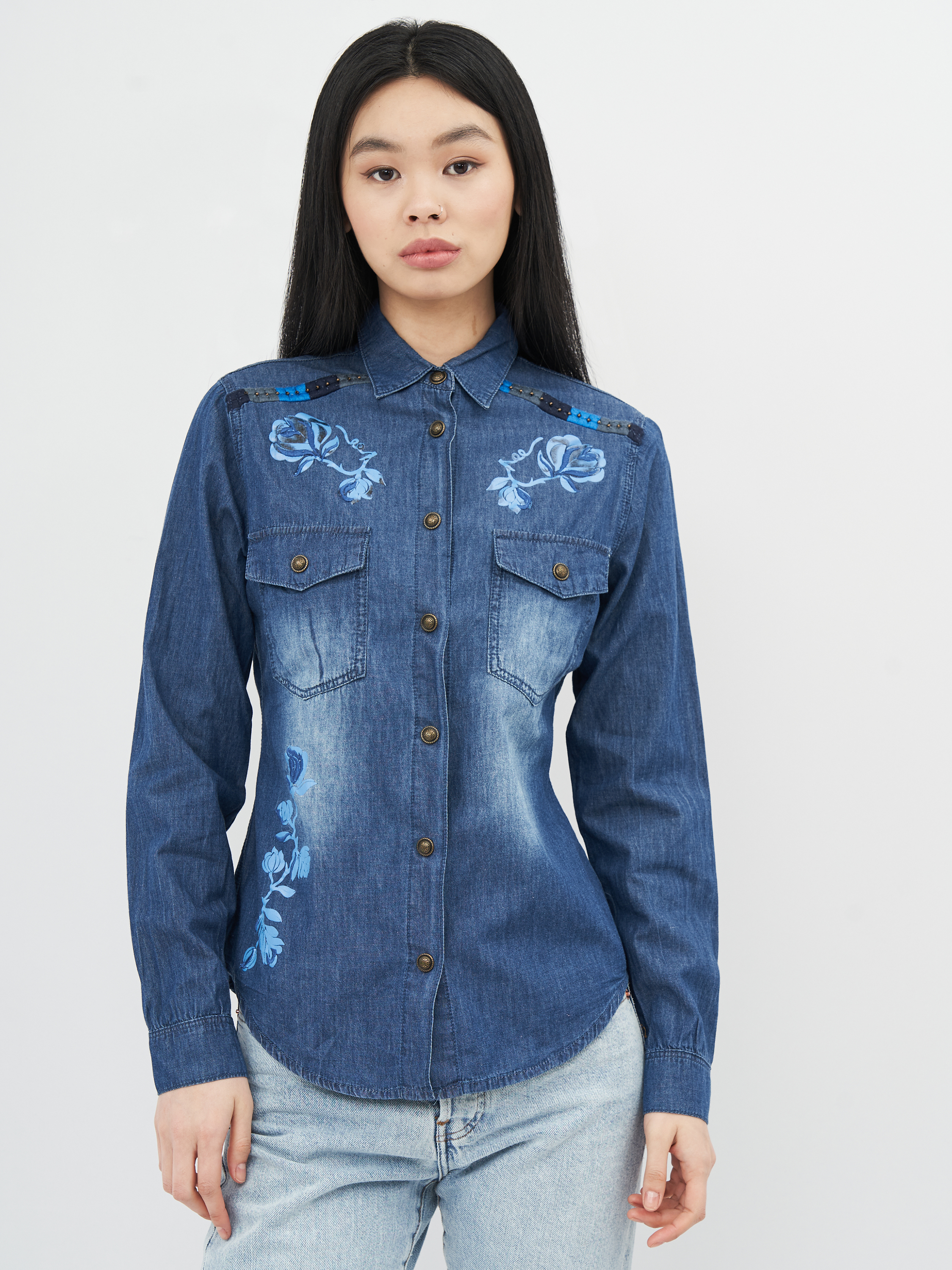 

Рубашка джинсовая Desigual 72C2JJ0/5006 M Синяя джинс