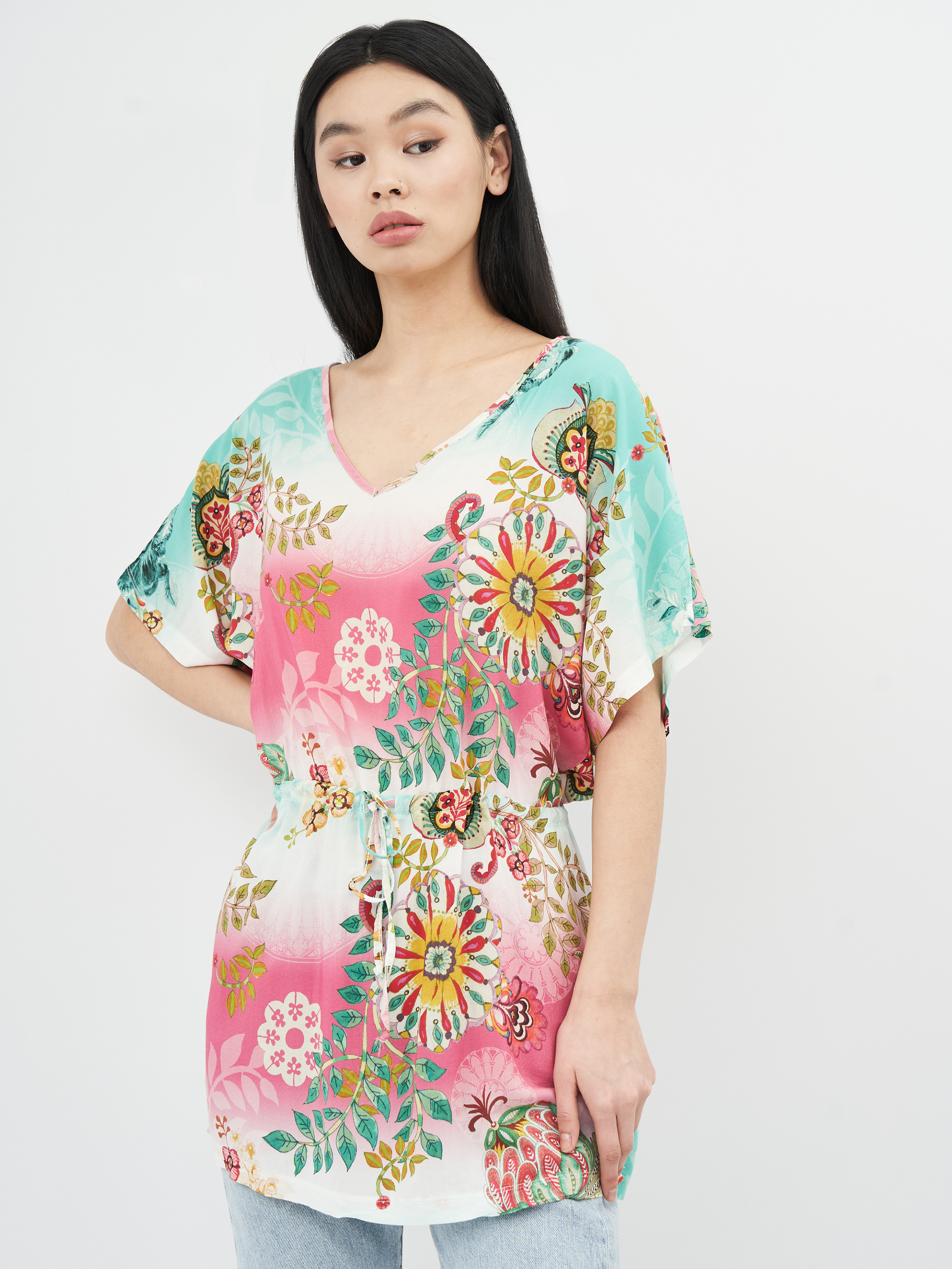 

Блузка Desigual 72NL1D3/4101  Комбинированная, Блузка Desigual 72NL1D3/4101 S Комбинированная