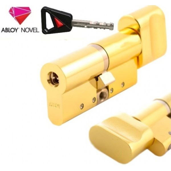 

Цилиндр Abloy Novel 89 мм.(52,5х36,5) латунь с тумблером