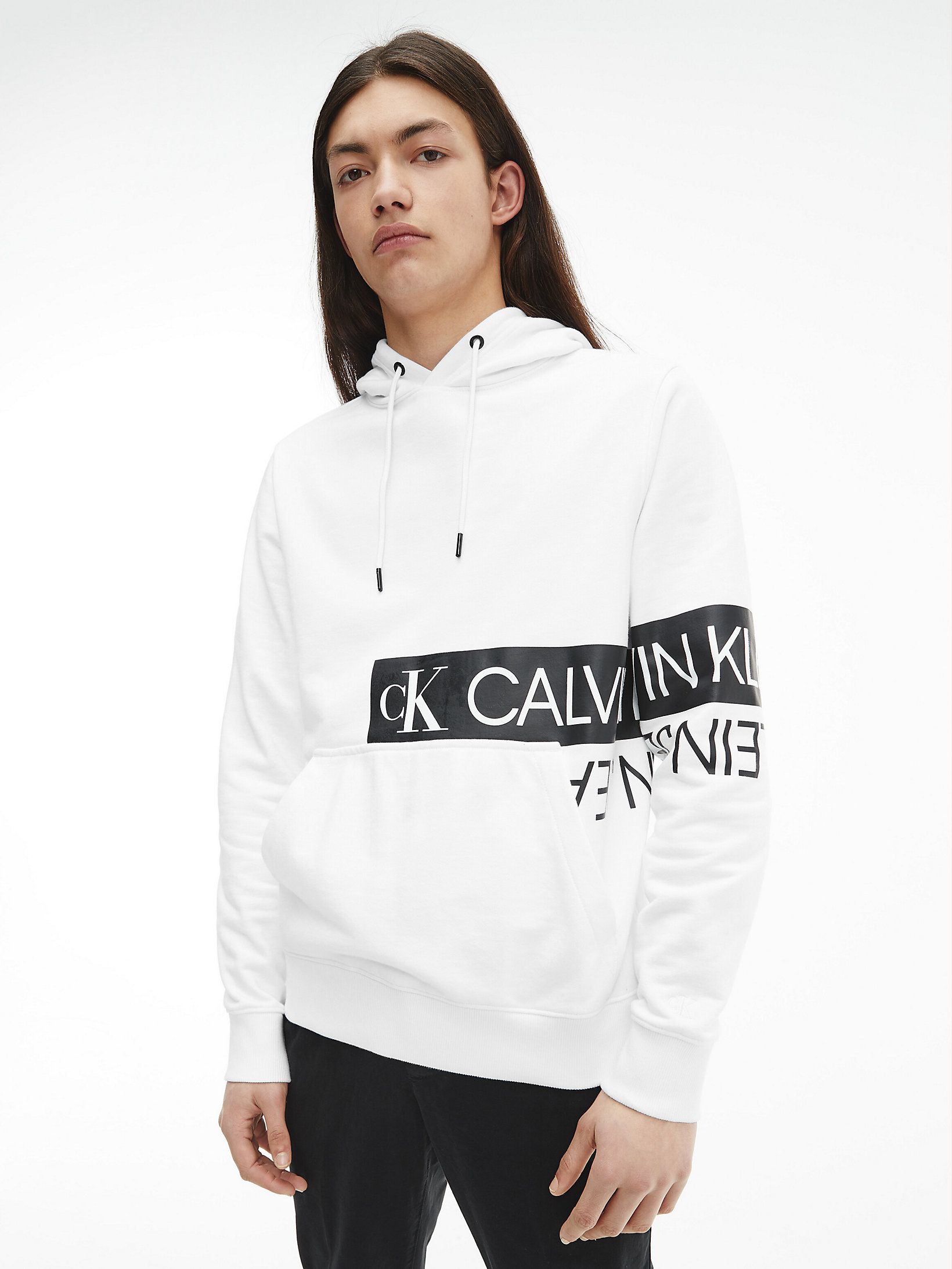 

Худи Calvin Klein Jeans Mirrored Logo Hoodie J30J317052-YAF S Ck White