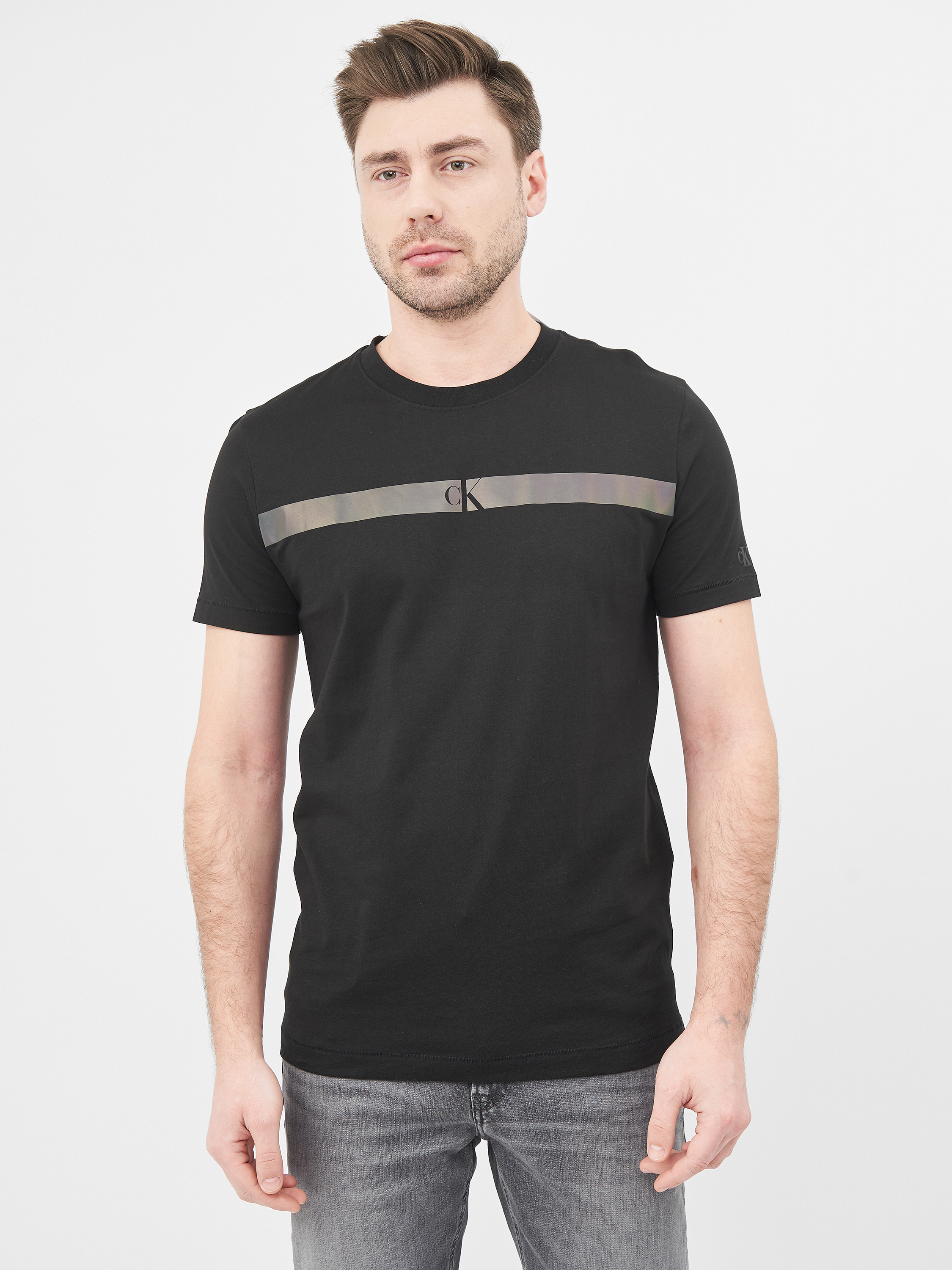 

Футболка Calvin Klein Jeans Horizontal Ck Panel Tee J30J317165-BEH L Black