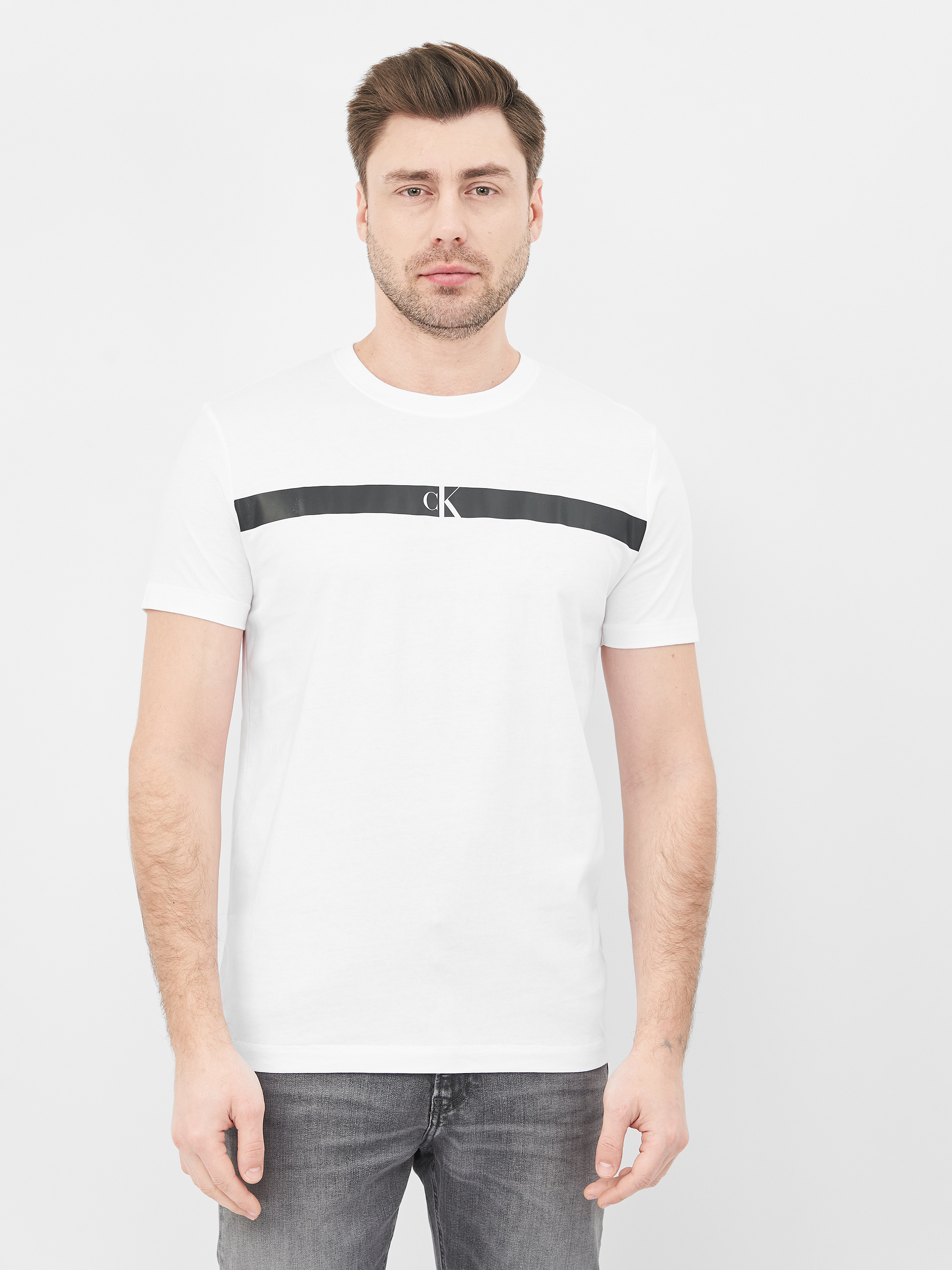 

Футболка Calvin Klein Jeans Horizontal Ck Panel Tee J30J317165-YAF M Bright White