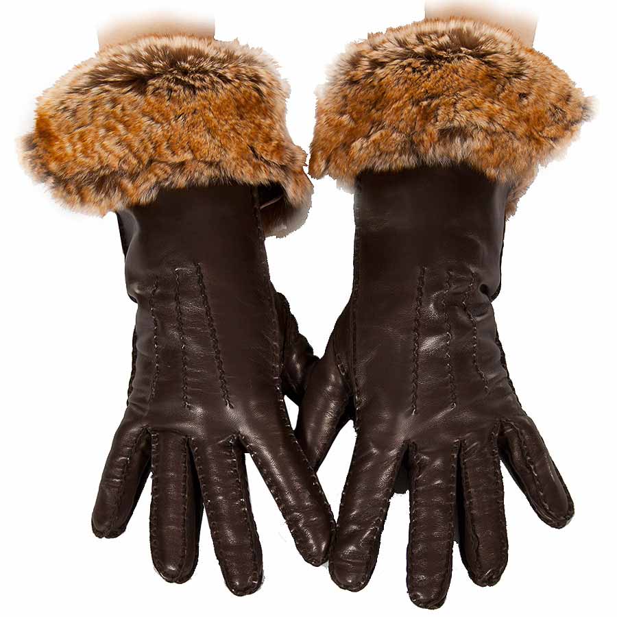 

Теплые кожаные перчатки Fratelli Forino, женские, 6,5