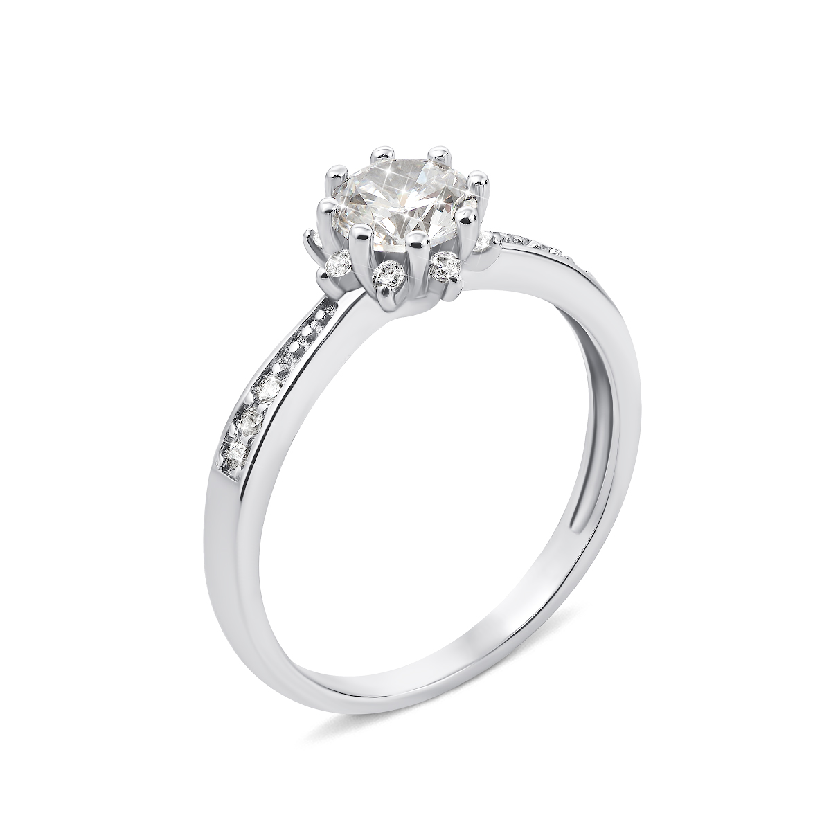 

Серебряное кольцо с фианитами 16 размер 1RI57060-R