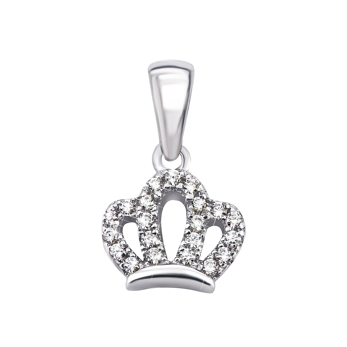 

Серебряная подвеска Корона с фианитами TP033003