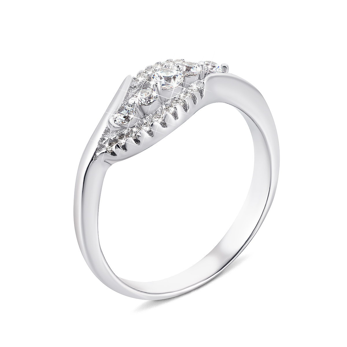 

Серебряное кольцо с фианитами 16 размер 1RI58602-R