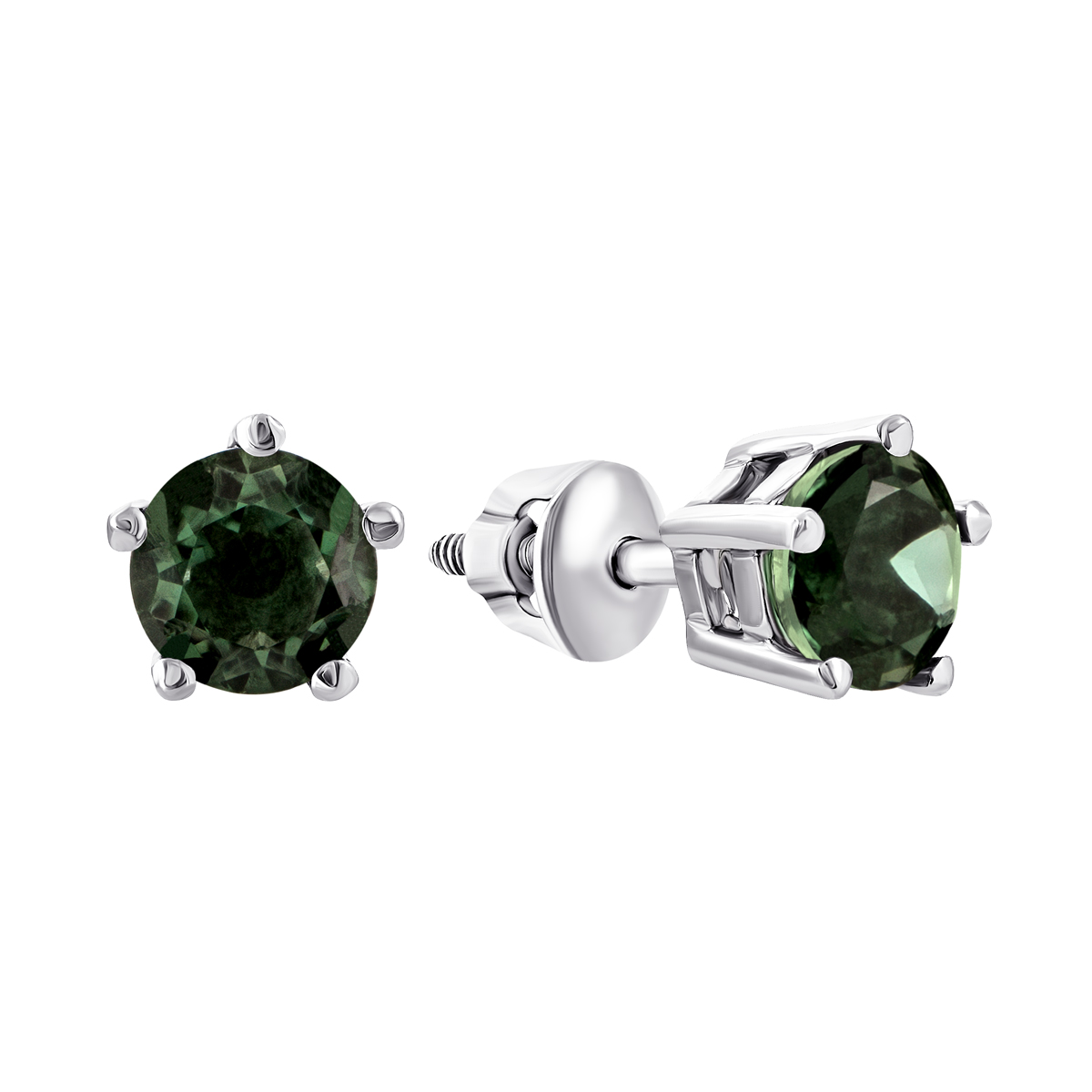 

Серебряные пуссеты с зеленым кварцем 2095/9р-QGR