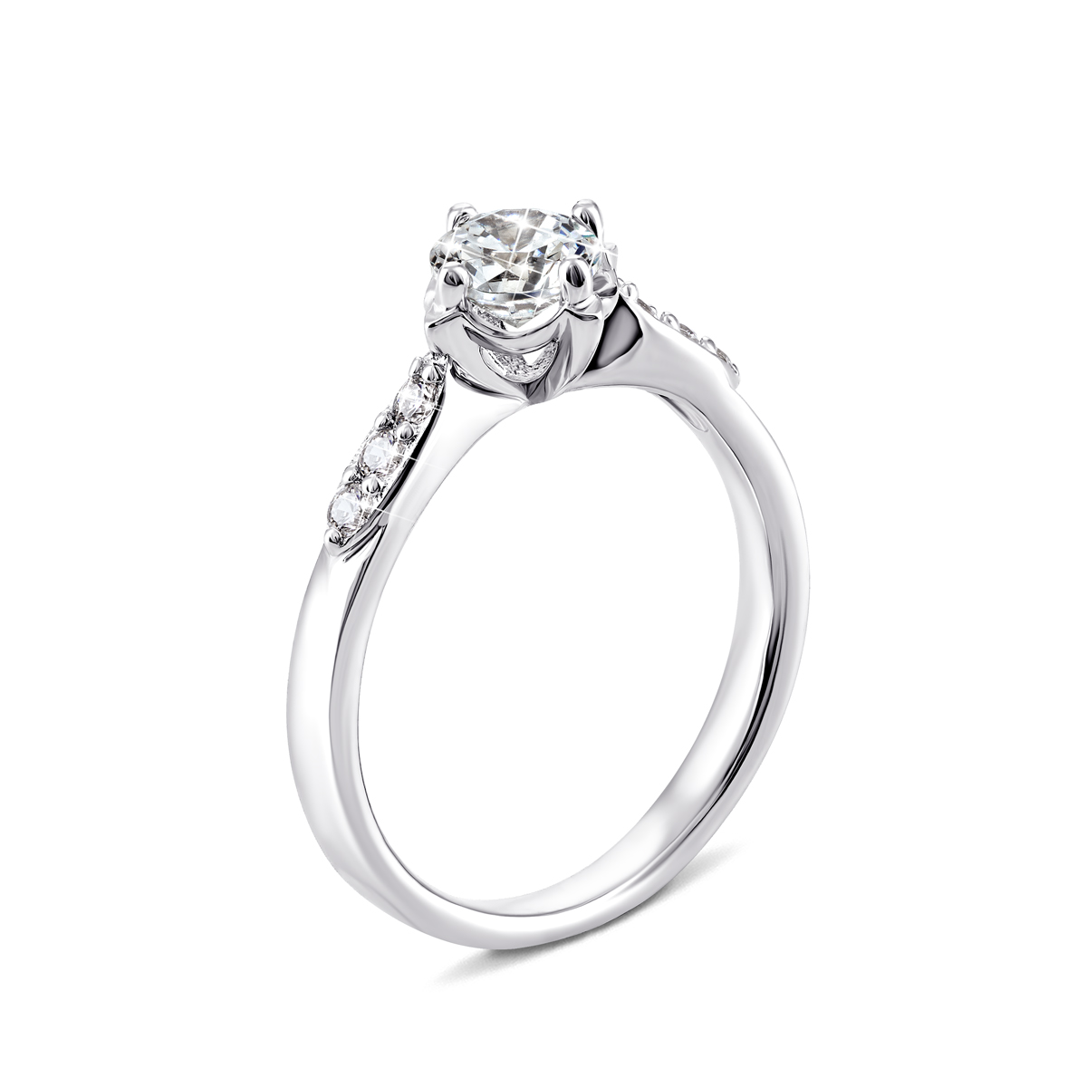 

Серебряное кольцо с фианитами 16 размер 1RI63199