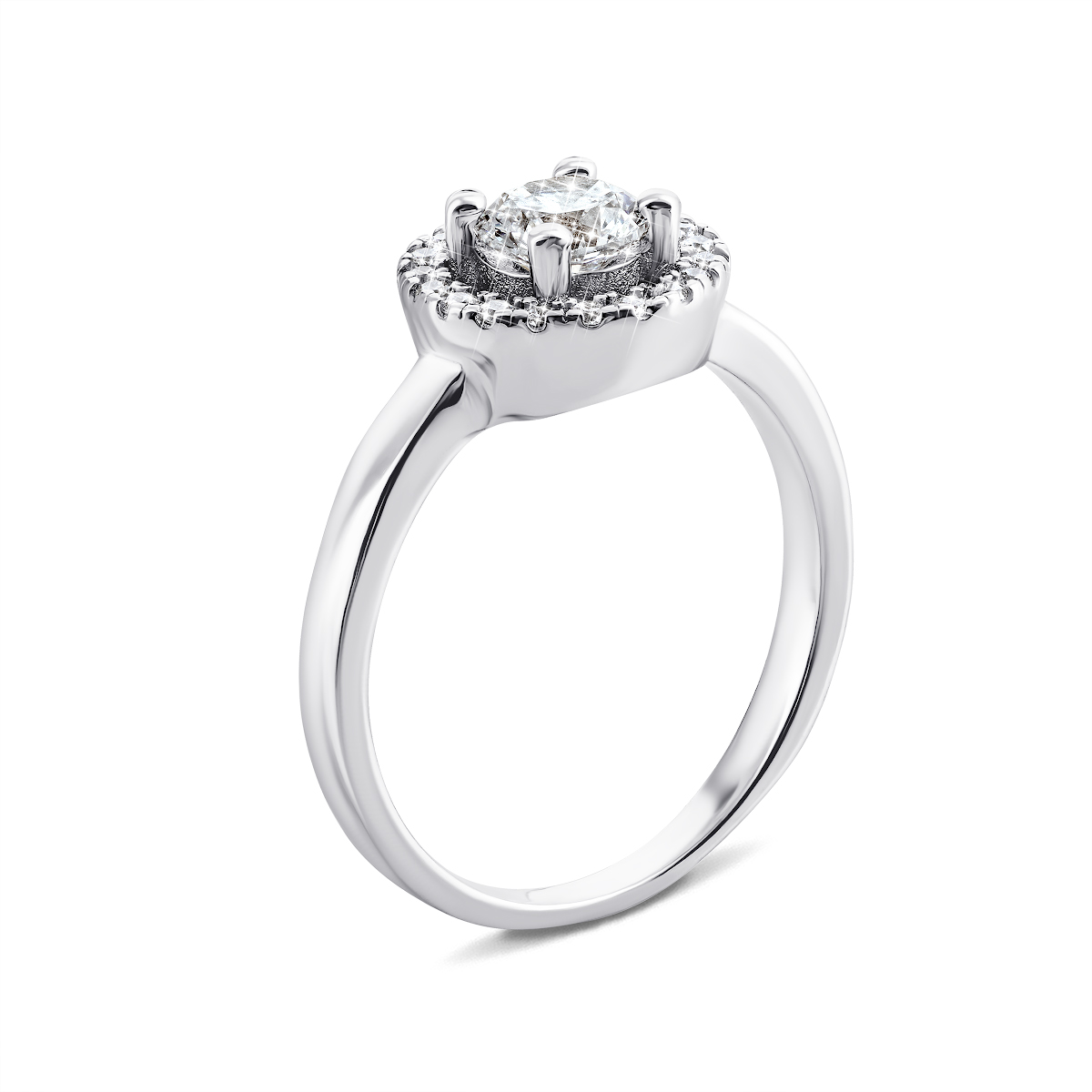 

Серебряное кольцо с фианитами 16 размер 1RI57732
