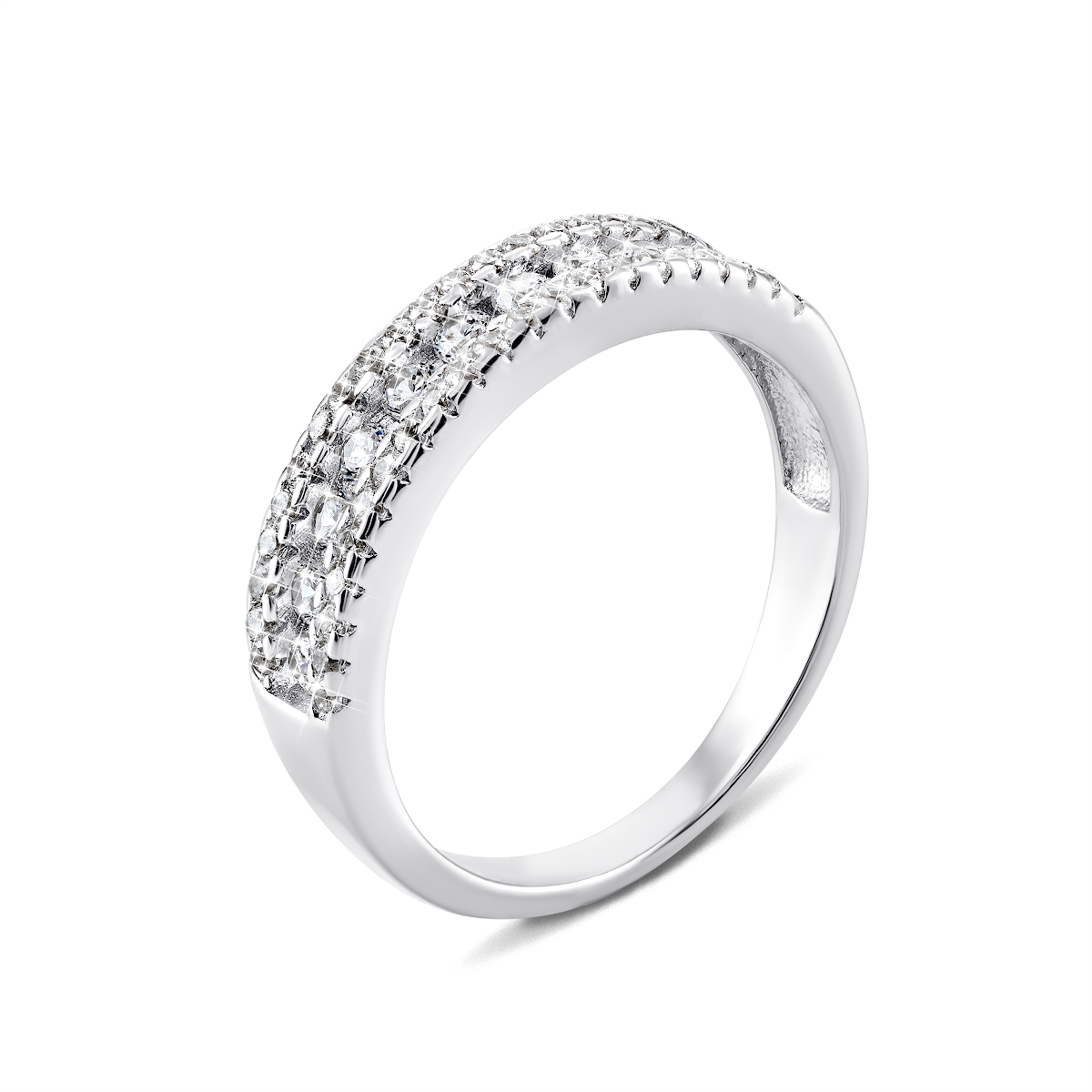

Серебряное кольцо с фианитами 18.5 размер GR6501