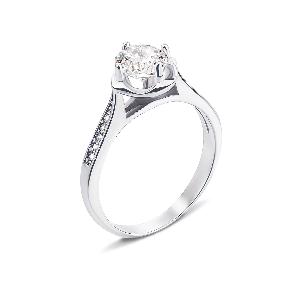 

Серебряное кольцо с фианитами 15.5 размер 1RI62400-R
