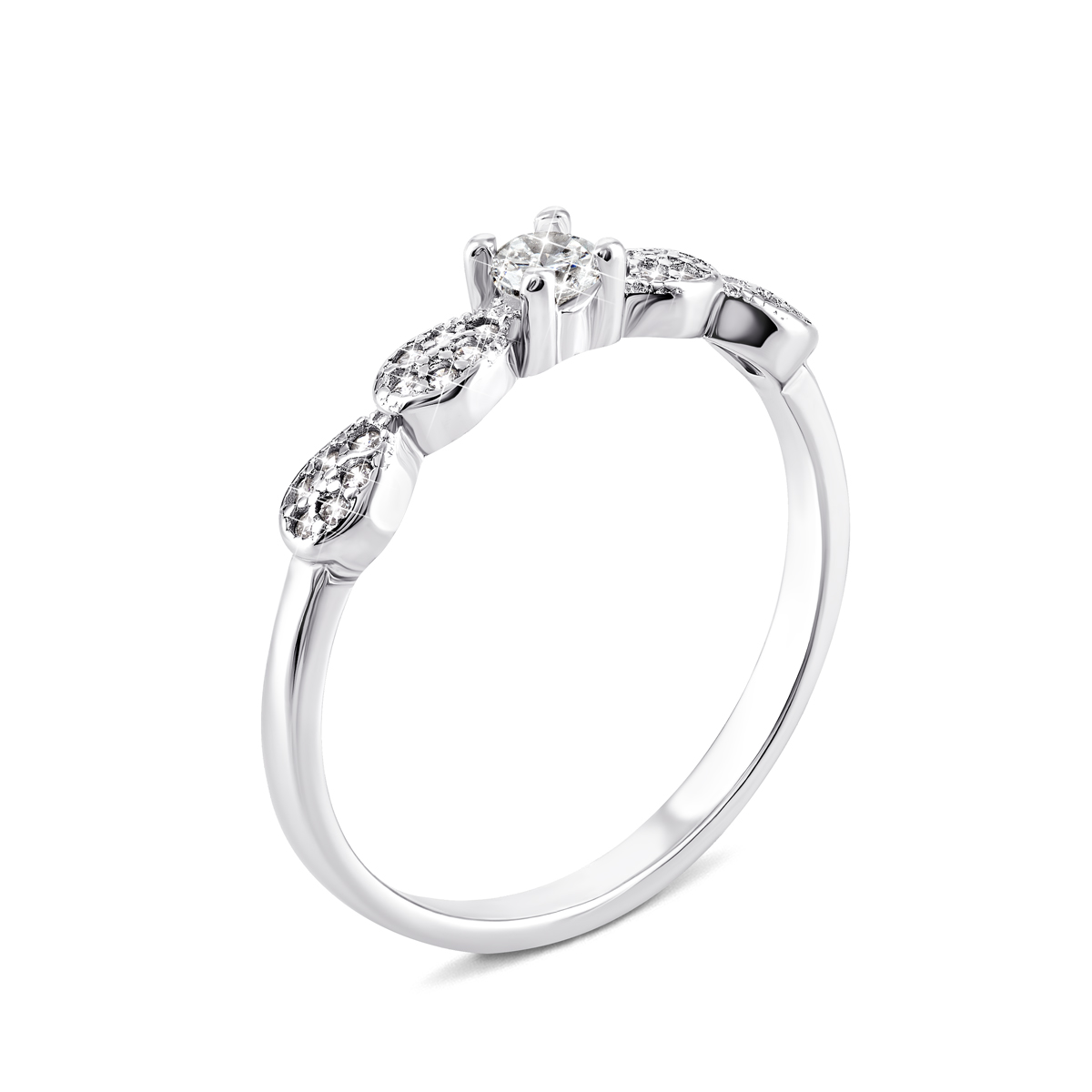 

Серебряное кольцо с фианитами 16.5 размер GR4376