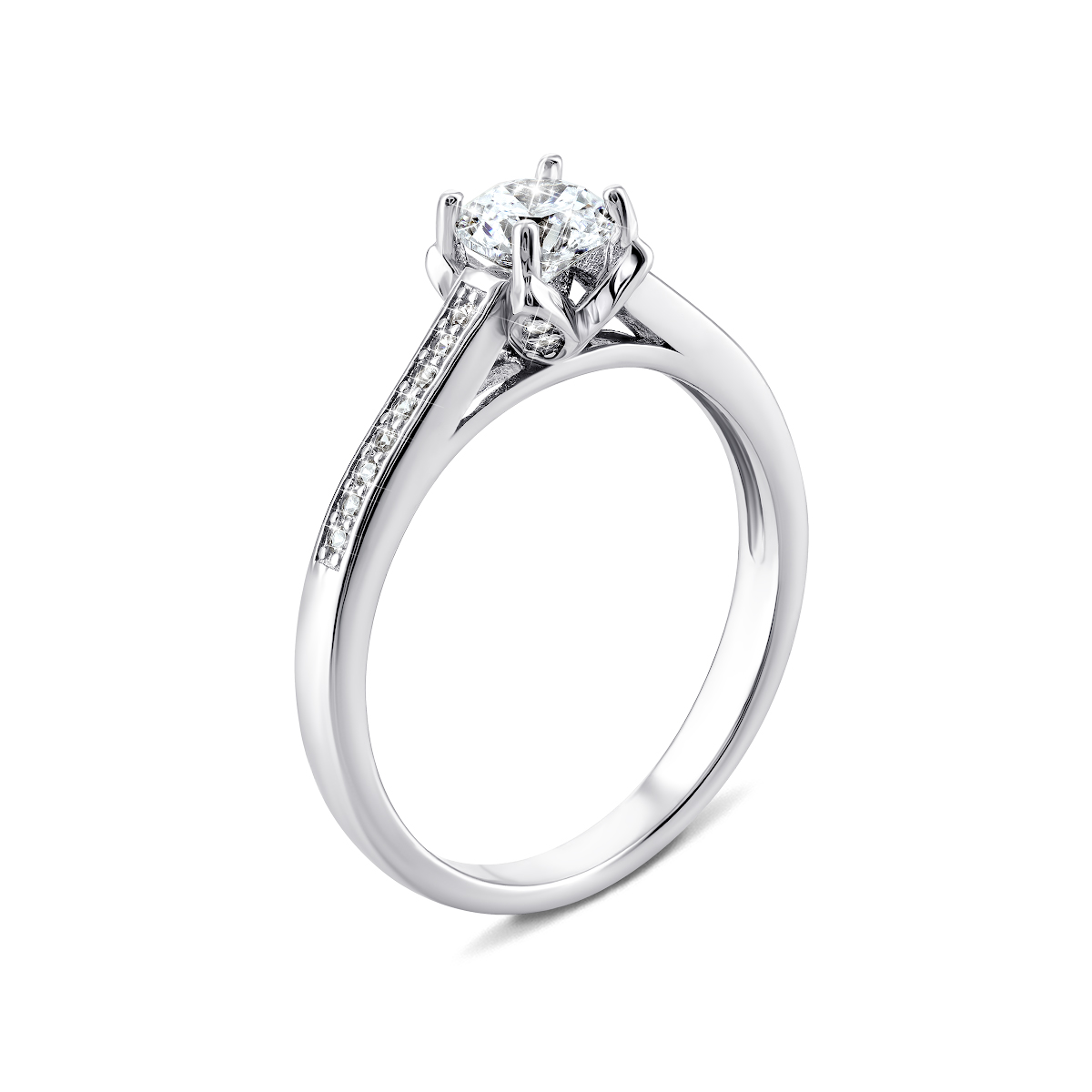 

Серебряное кольцо с фианитами 16 размер 1RI58026