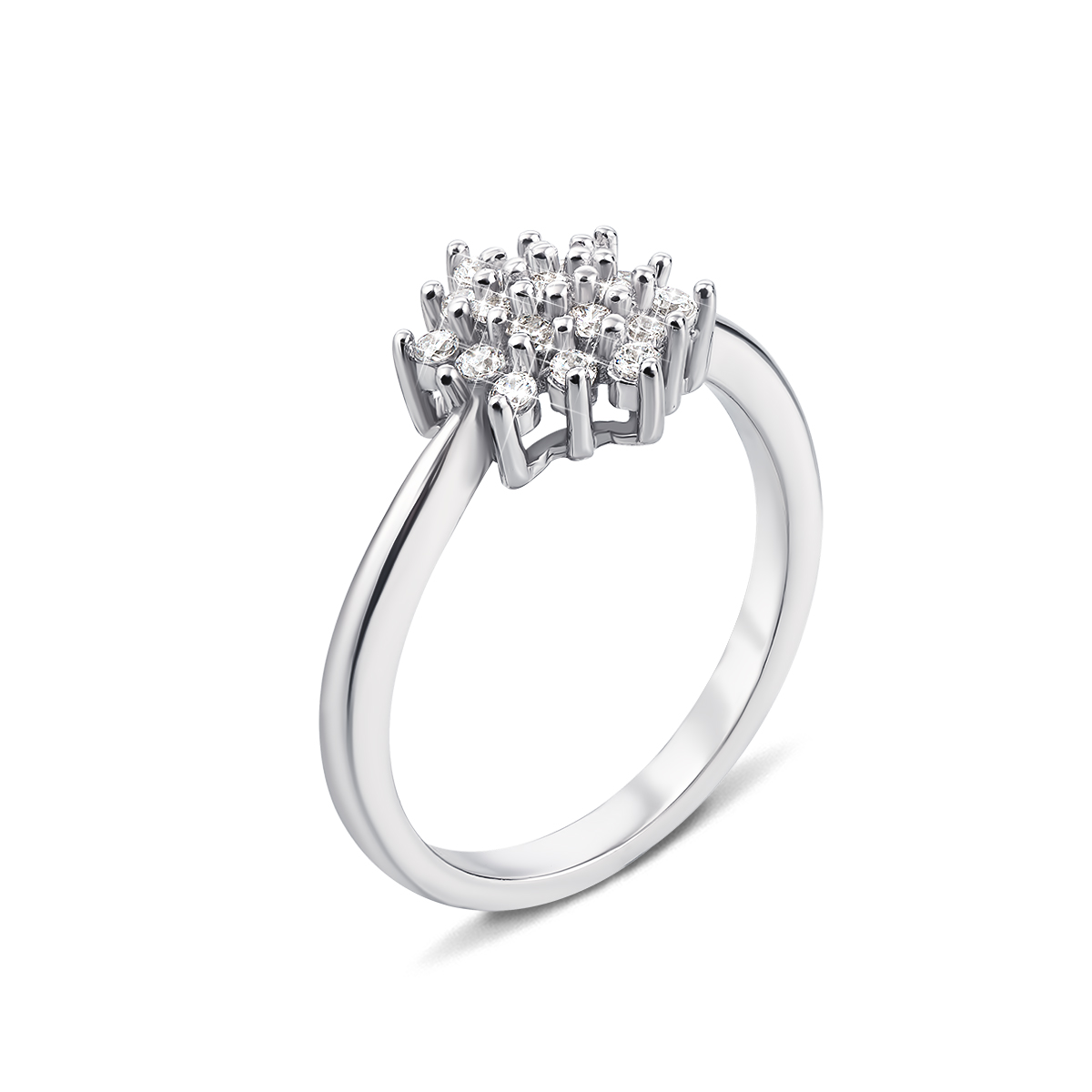 

Серебряное кольцо с фианитами 15.5 размер 1RI50427-R