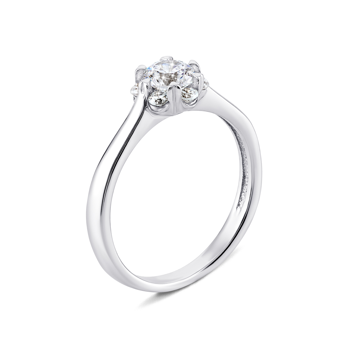 

Серебряное кольцо с фианитами 16 размер GR3194