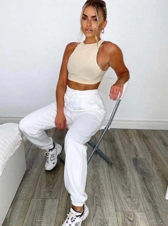 

Женские спортивные штаны-джоггеры Fashion Woman GF1060 р42/ белые, Женские спортивные штаны-джоггеры Fashion Woman GF1060 р42/44 белые