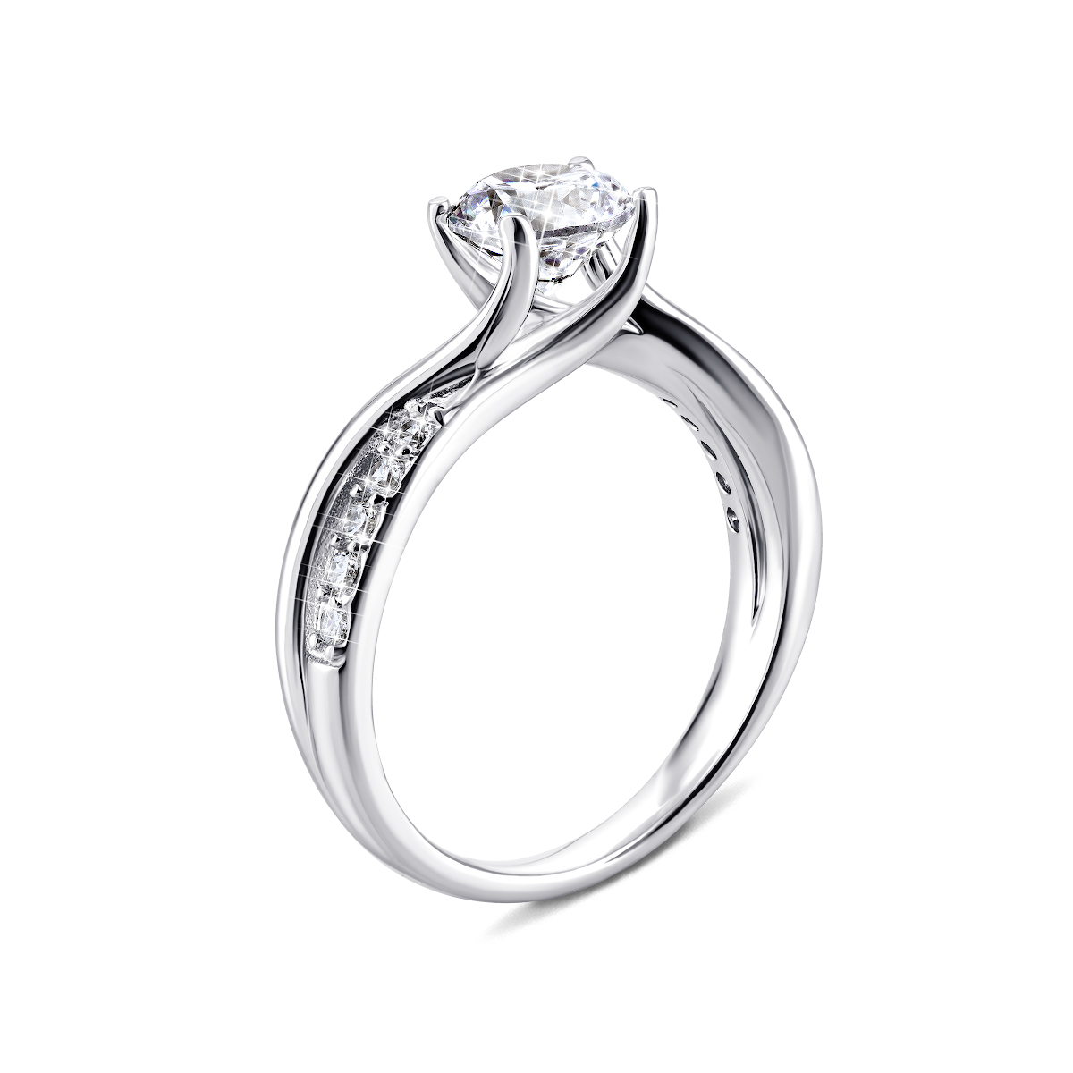 

Серебряное кольцо с фианитами 16 размер 1RI58248-R