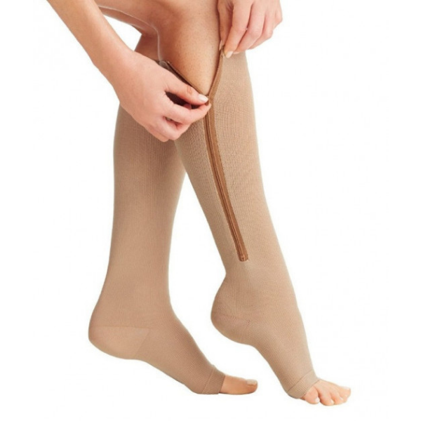 

Компрессионные гольфы ZIP SOX, бежевые L-XL