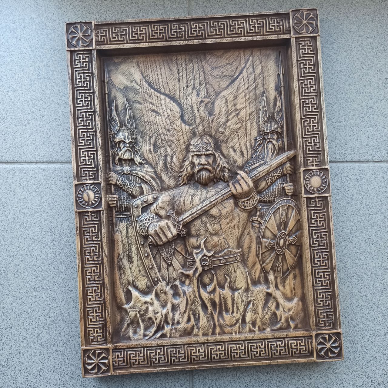 

Панно "Священный огонь", Atributlux, 60*43,7 см резное из дерева