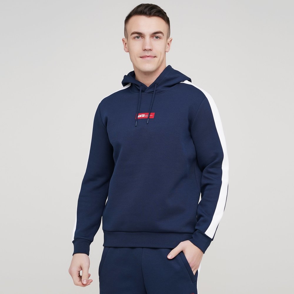 

Мужское худи Anta Sweat Hoodie Темно-Синий 48 (ant852117714-2)