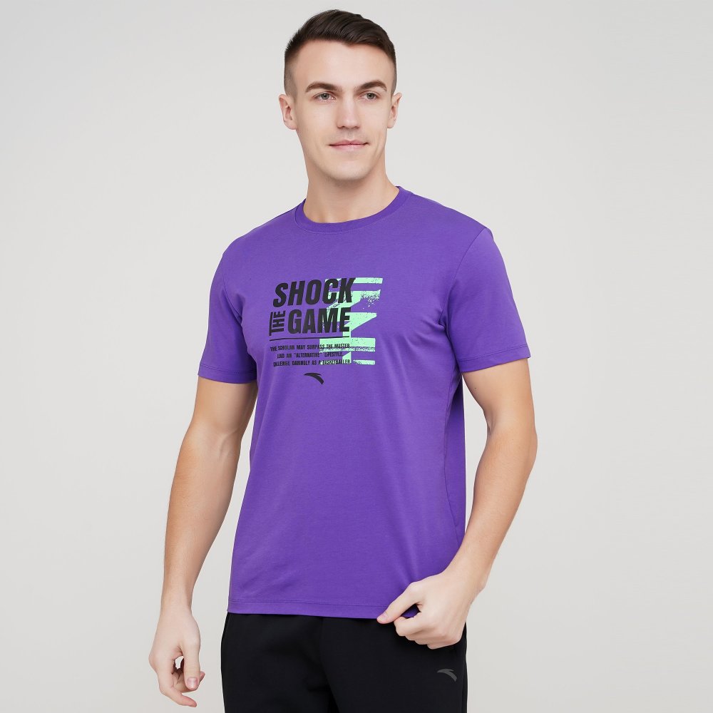 

Мужская футболка Anta Ss Tee Фиолетовый 52 (ant852111102-3)
