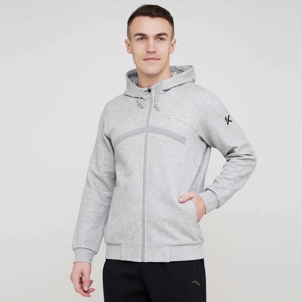 

Мужская толстовка Anta Knit Track Top Серый 48 (ant852111711-1)
