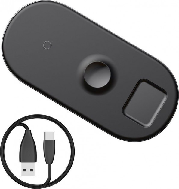 

Беспроводное зарядное устройство Baseus Smart 3 в 1 18W Black