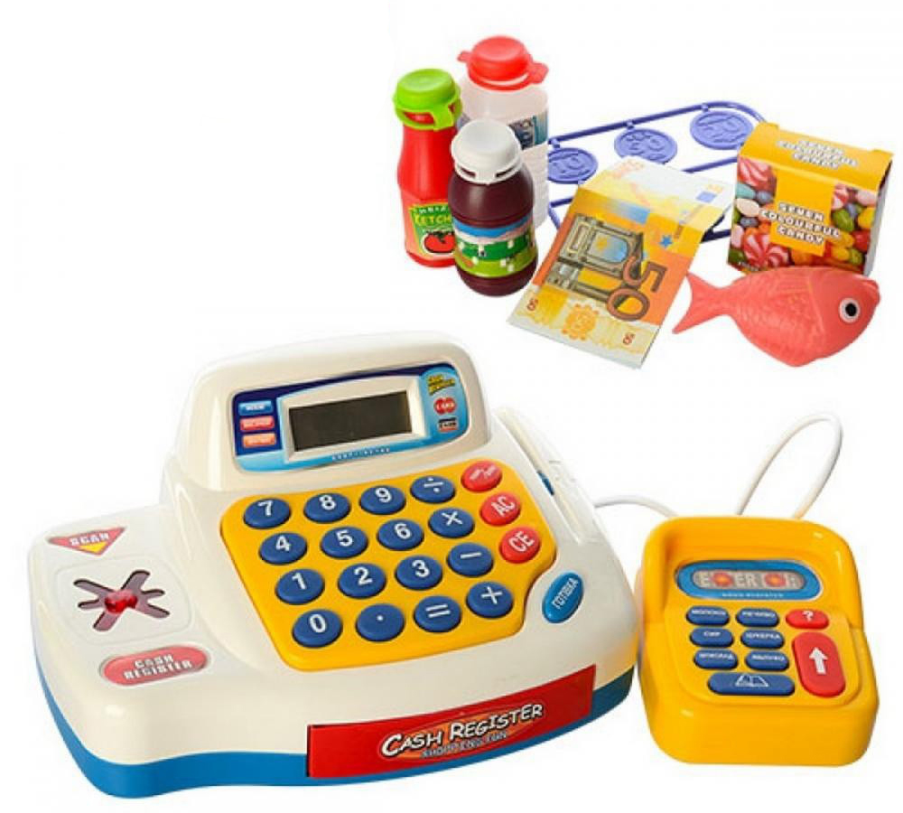 

Детский набор Кассовый аппарат Joy Toy 7020-UA 16 предметов (int_Joy Toy 7020)