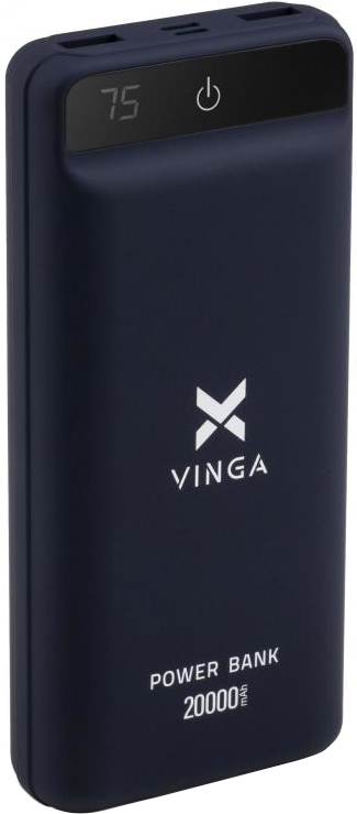 

УМБ Vinga QC3.0 Display Soft Touch 20000 mAh Purple