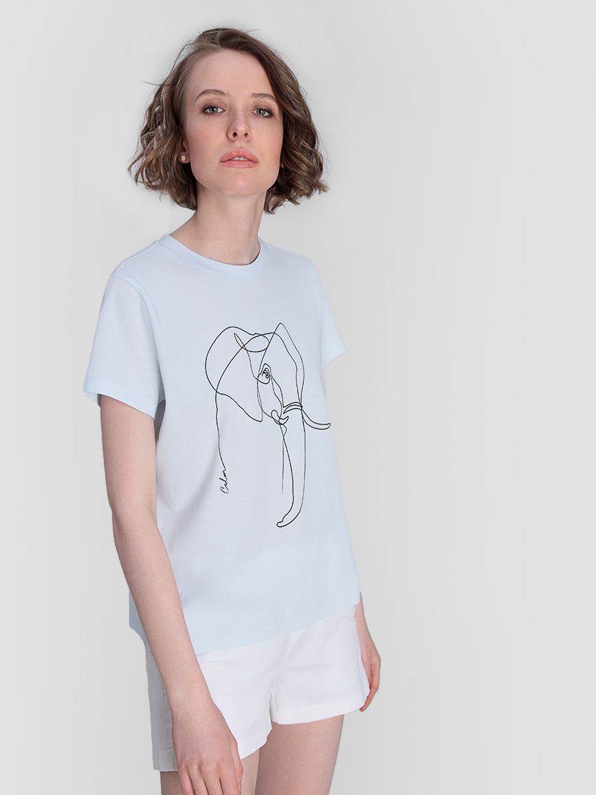 

Футболка O'STIN Casual GJCP00UP54 XS Небесно-голубая