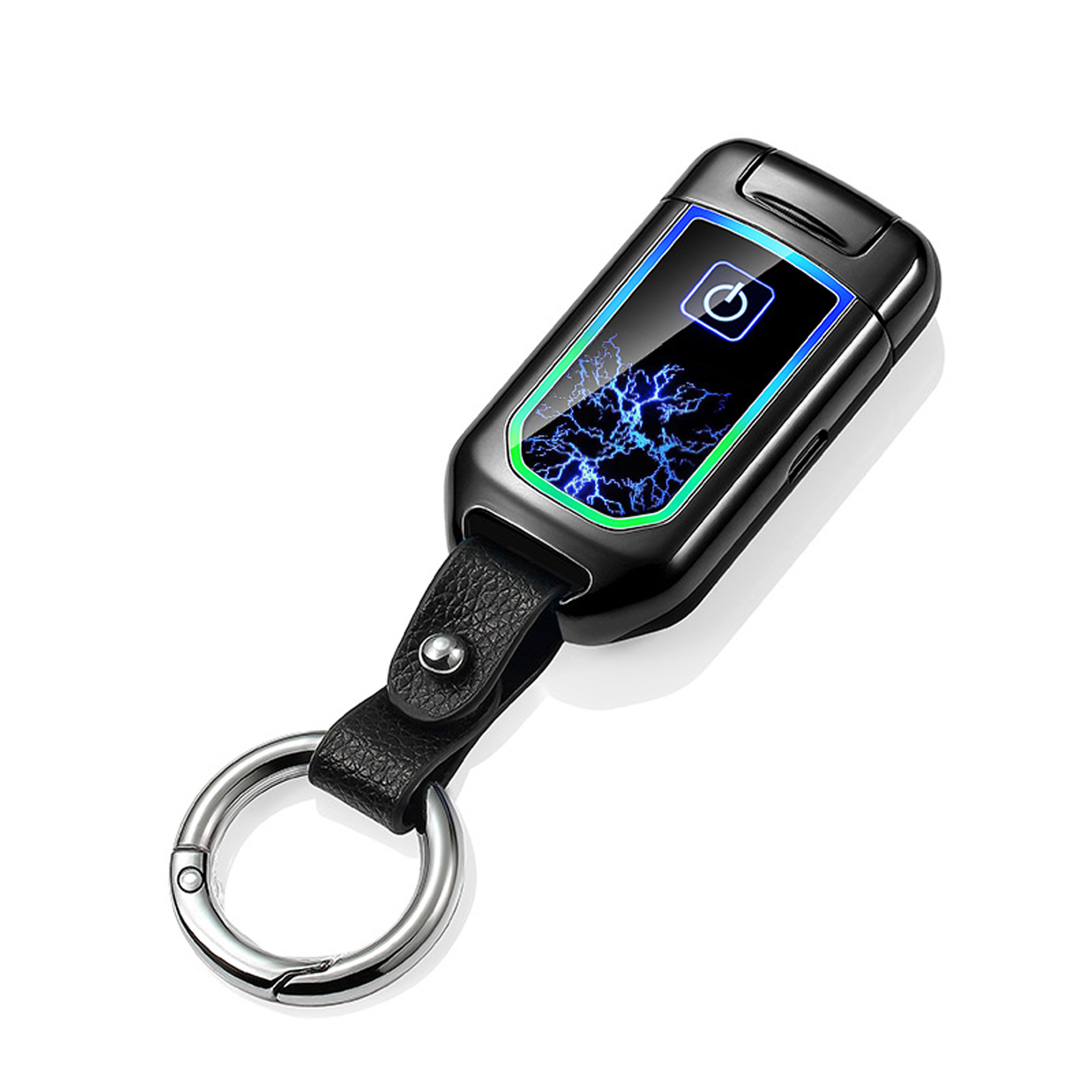 

Электроимпульсная USB зажигалка-брелок Wext Storm Чёрная (st38601)