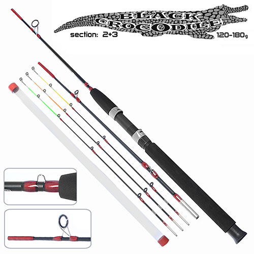 

Спиннинг карповый штекерный фидер Sams Fish SF23860 Black Crocodile 2.1 м 180г 2+3к