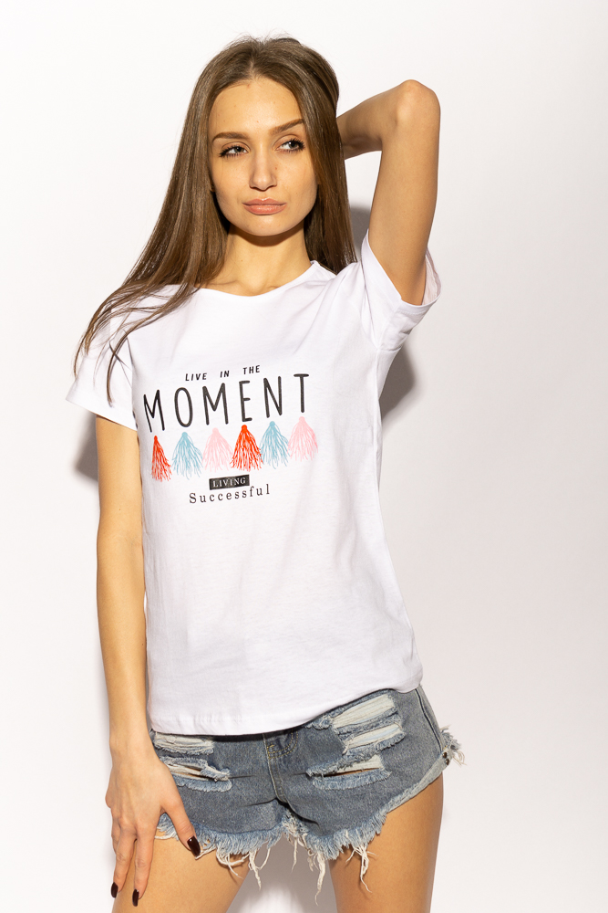 

Футболка женская moment Time of Style 600F378  Белый, Футболка женская moment Time of Style 600F378 L Белый