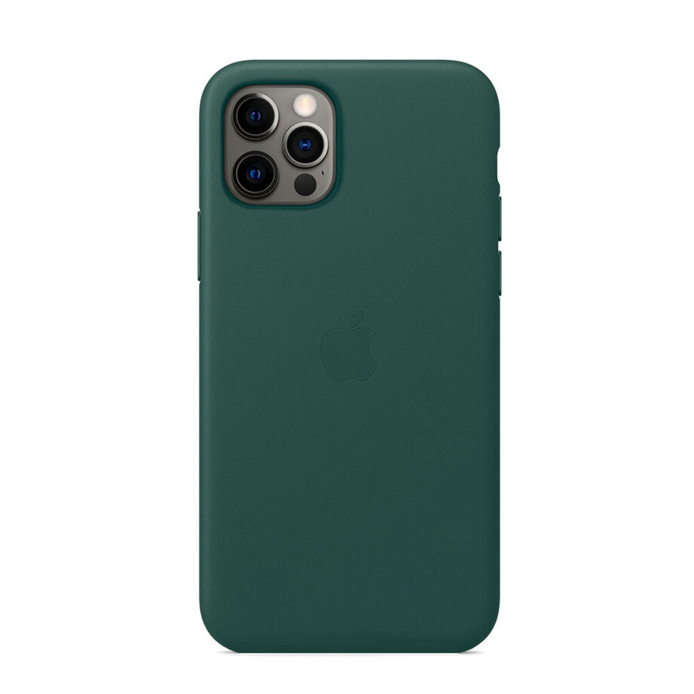 

Чехол накладка xCase для iPhone 12/12 Pro Leather case Full with MagSafe Green