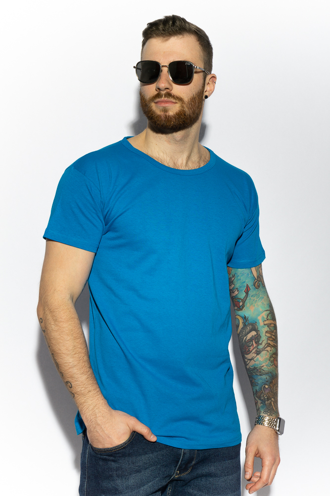 

Футболка мужская однотонная Time of Style 85F380 XXL Голубой