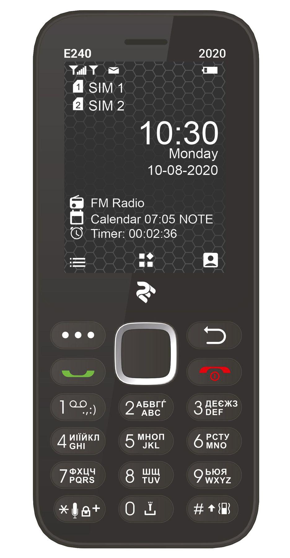 

Мобильный телефон 2E E240 2020 Dual SIM Black